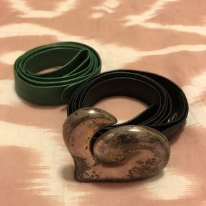 Vintage Elsa Peretti Tiffany Heart Leather Belt